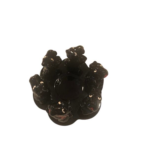 Vintage Hendrickson Scotties /Terriers Circle of Friends Candle Holder 6x3.25 - Picture 2 of 5